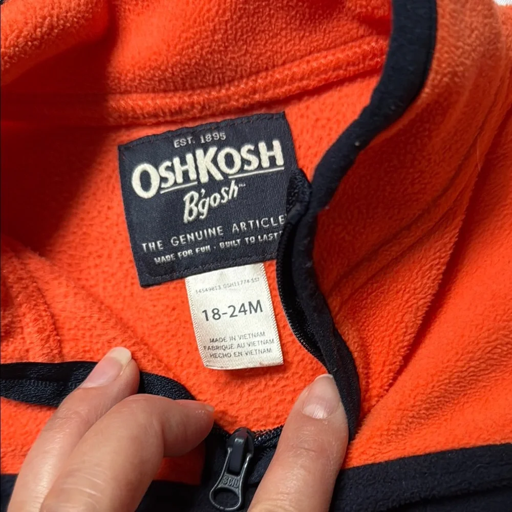 OshKosh B'gosh Bright Orange and Navy Fleece